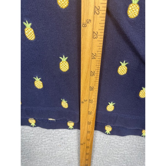 Express Mens Size XL Navy Polo Shirt Pineapple Print - Picture 5 of 14